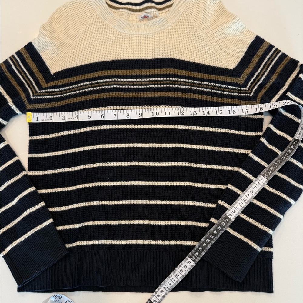 NWT Faherty Throwback Waffle Striped Crewneck Swe… - image 7